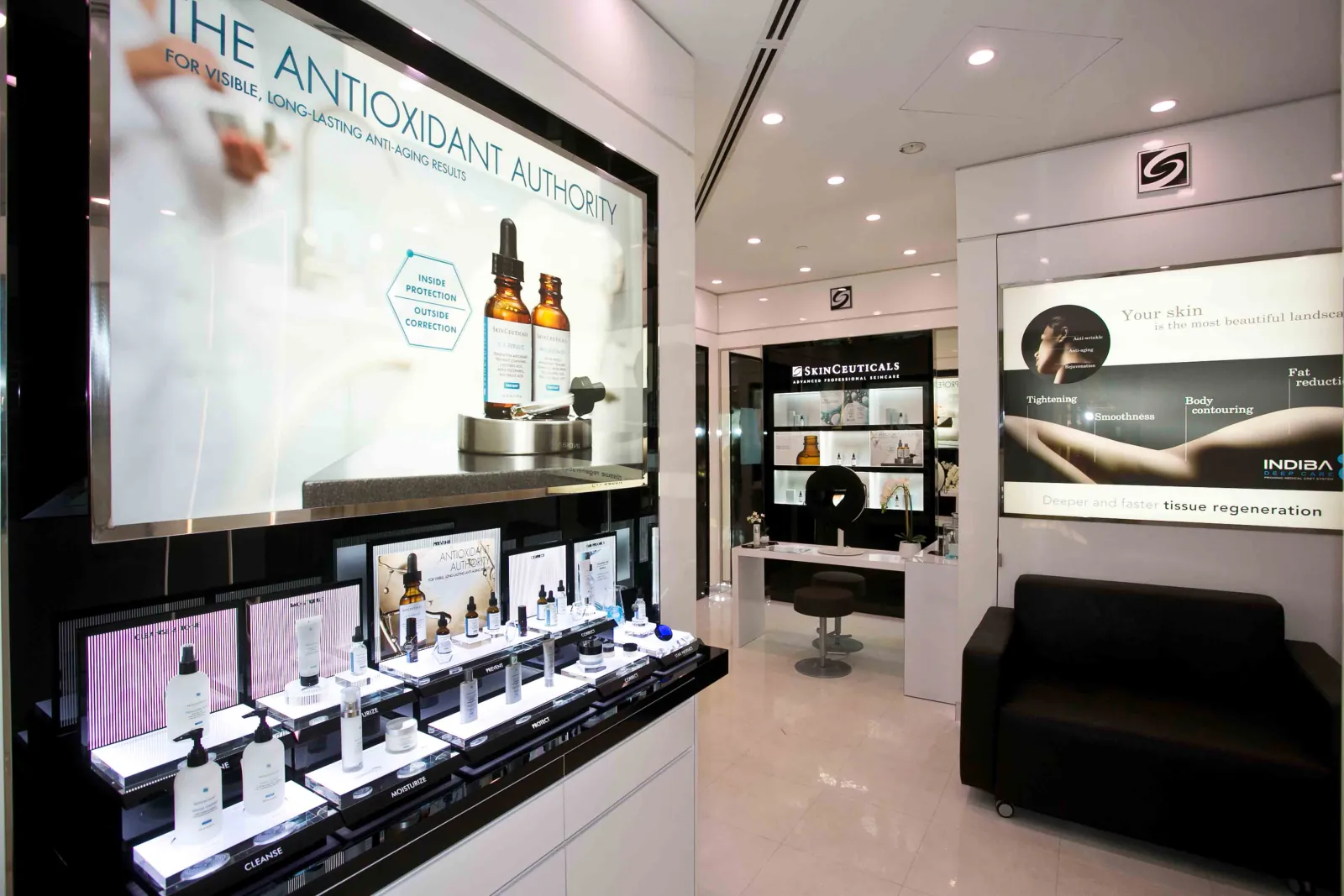 Advanced facial and body treatment area